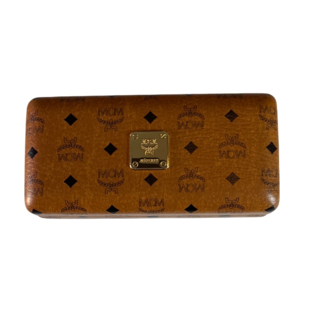 MCM Cognac Monogram Sunglass Case & Cleaning Cloth NWOT